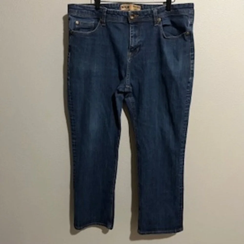 Seven7 Mens Straight Fit Jeans Blue Medium‎ Wash Stretch W38 L30